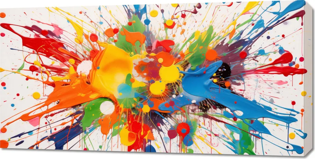 Quadro su Tela 100x50 cm Astratto - Decorazione Parete Moderna - 1