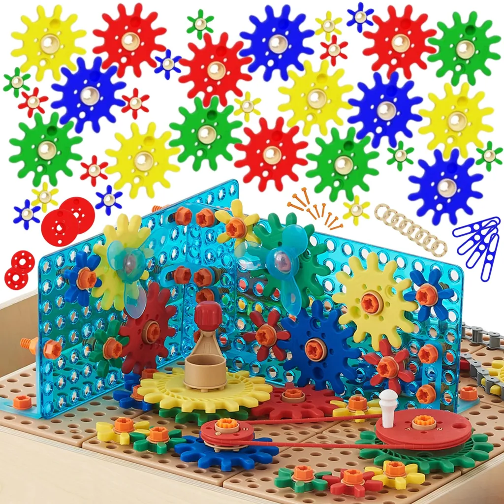 Jeu d'engrenages mixtes 198 pcs Masterkidz pour tableau mural éducatif