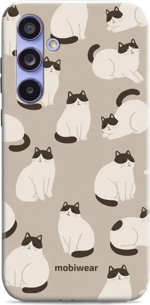 Handyhülle für Galaxy A54 5G, Mobiwear Elite Pro, Kaffe Miau