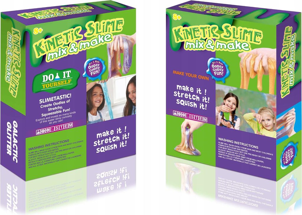 Glow in the Dark Slime Set - Leuchtender Schleim Selber Machen - DIY Bastelset für Kinder