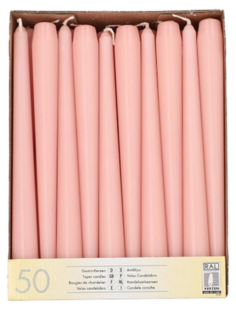 50 Leuchterkerzen Ø 2,2 cm · 25 cm peach Produktbild 