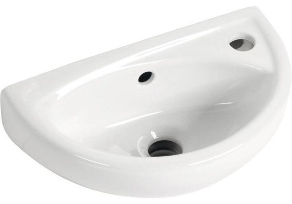 OVAL keramické umývadlo 39x23cm, biele Obrázok produktu 