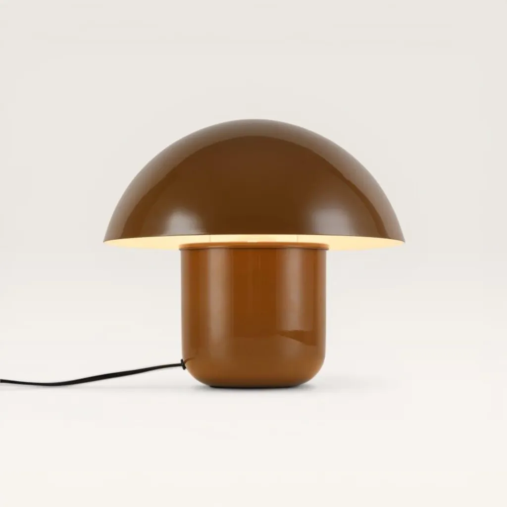Lampe à Poser Javera LUSENZ Effet Caramello E14 25W Teinte Marron Chic
