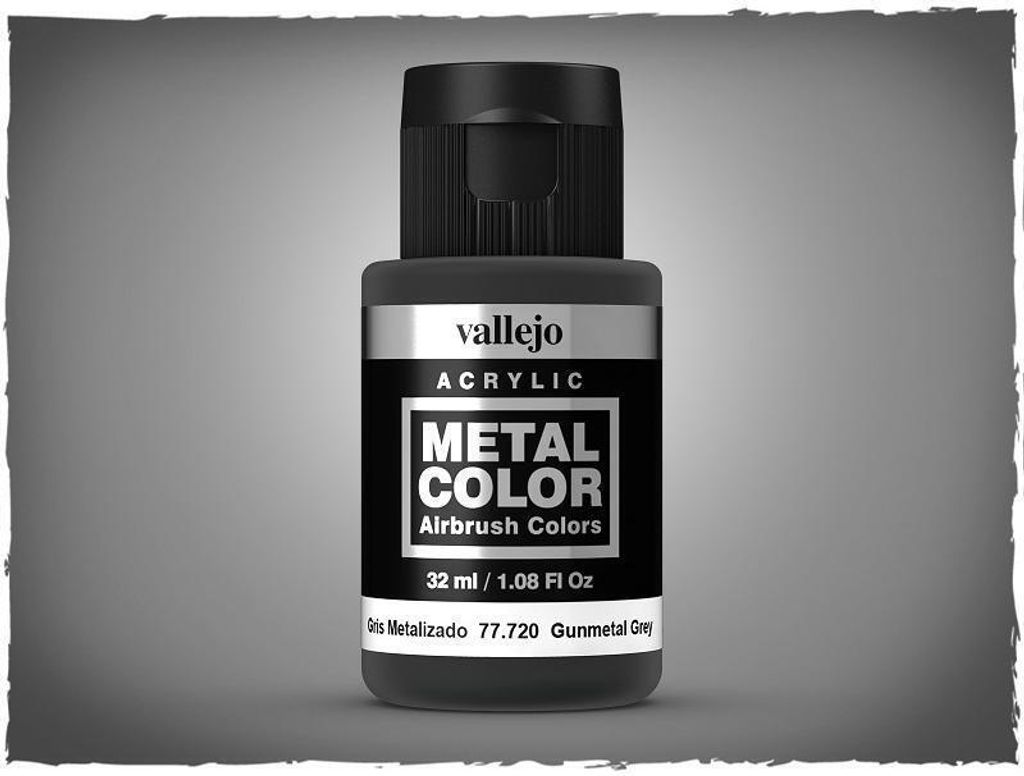 Metallfarbe Gunmetal Grey 32 ml – Wasserbasis, feine Pigmente