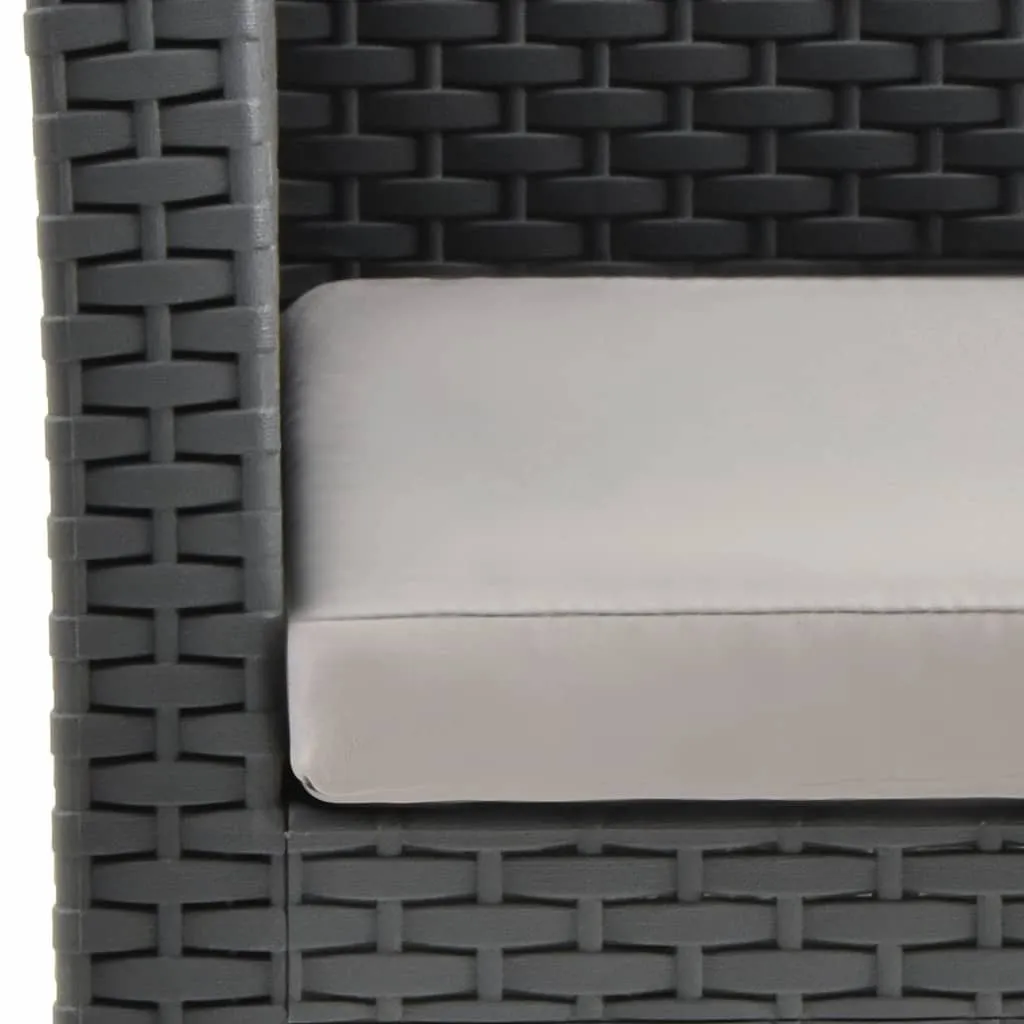 Chaise de jardin aspect rotin avec coussin d'assise lavable vidaXL