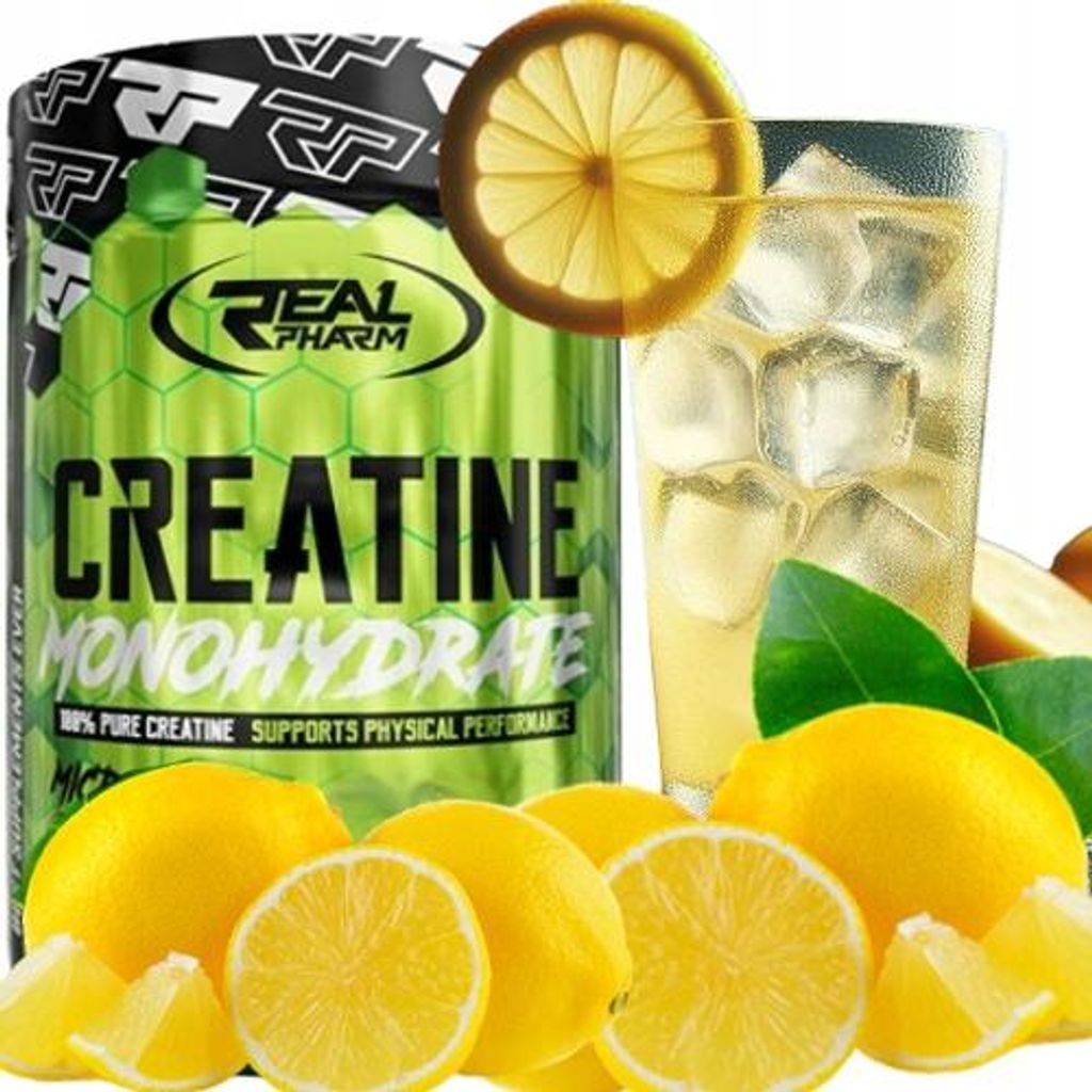 Kreatin-Monohydrat-Pulver REAL PHARM KREATIN 500 g Zitronensäure