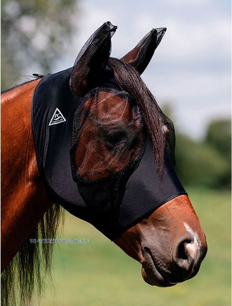 Professionals Choice Comfort Fit Flymask Fliegenmaske schwarz, Größe:M/Vollblutgröße