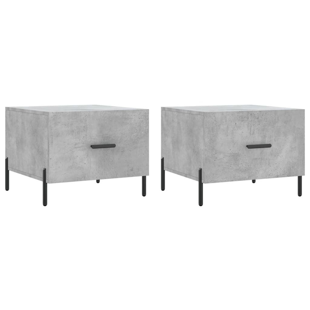 "SALE 2026"Kaffeetisch,2er set, elegantes Design - Couchtische - Wohnzimmertisch Betongrau 50x50x40cm Holzwerkstoff - Couchtische DEMöbel426787