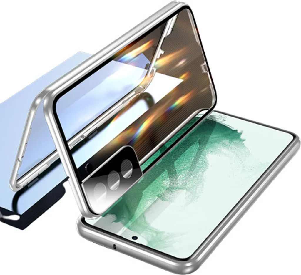 Custodia Magnetica Samsung S22 Ultra | Protezione Totale Argento