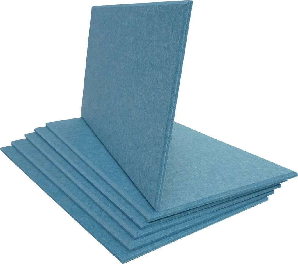 Panneau Acoustique Bleu Insonorisant Surface 1qm Format 60x30cm Lot 6 - 4