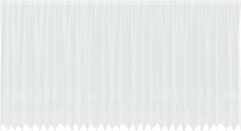 vidaXL Tenda in pizzo con tendaggi Floral Bianco 220 x 750 cm Poliestere