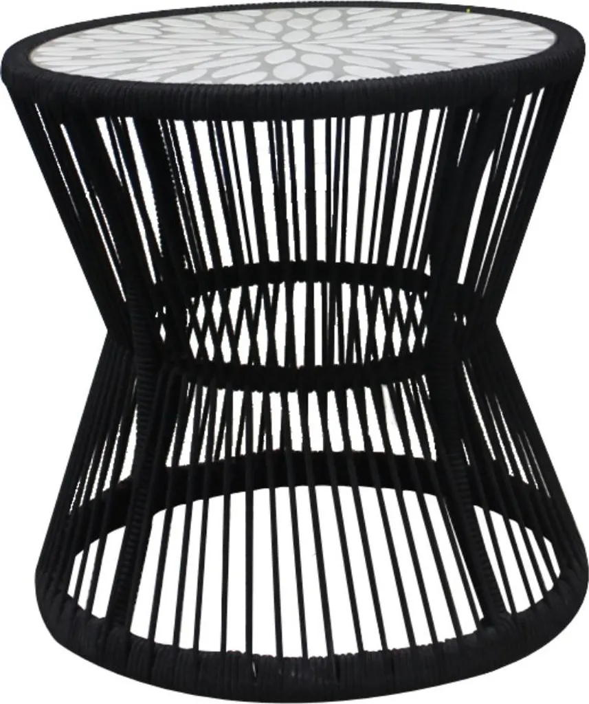 Salon de Jardin Compact Résistant aux Intempéries avec Table Mosaïque - 9