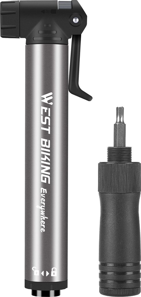 Tragbare Fahrrad Reifen Pumpe Fahrrad Inflator Fahrrad Reifen Inflator Multifunktionale Abnehmbare Schraubendreher-satz Radfahren Zubehoer