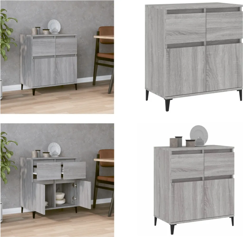 vidaXL Credenza Grigio Sonoma 60x35x70 cm Materiale a base di legno - Credenza - Credenza - Armadio - Credenza