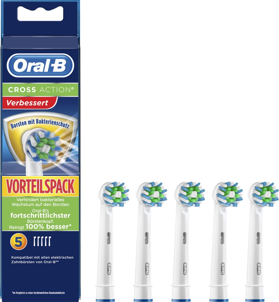 Oral-B CrossAction 5 Stück(e) Weiß Produktbild 1