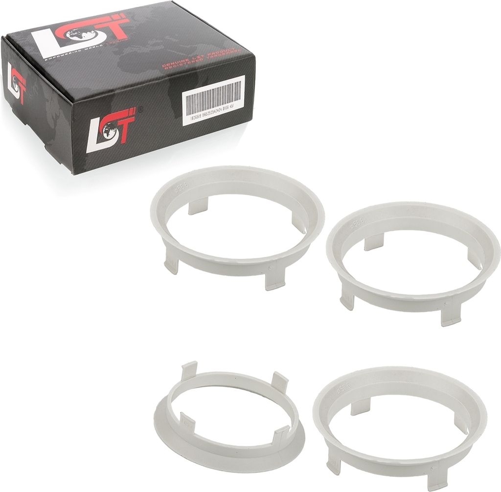 4x Zentrierringe Alufelgen Ø 56,6 - 60,1 mm für JAGUAR DAIMLER MERCEDES MAYBACH