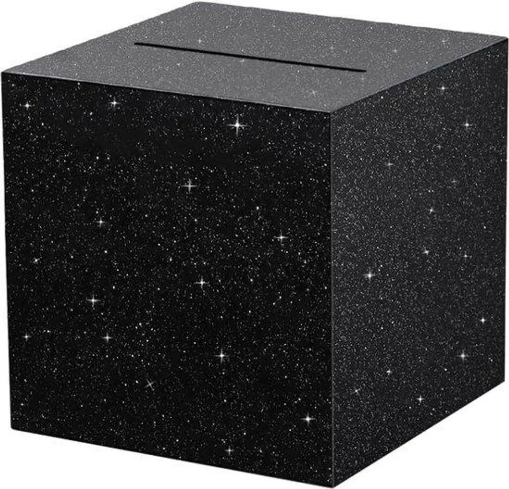 Tirelire en acrylique noire de 12 cm pour enfant - Boîte à économies