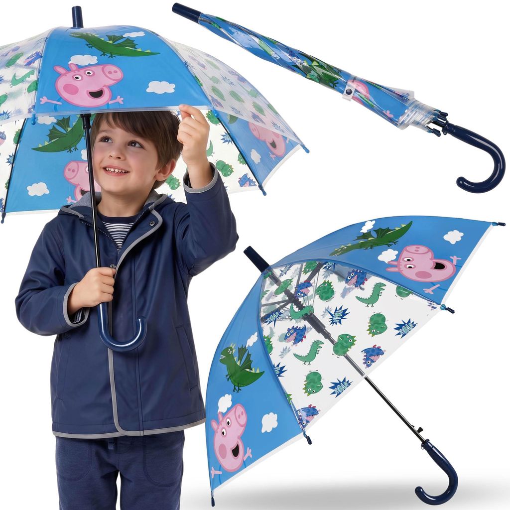 Peppa Wutz George Blauer Kinderschirm FÜR JUNGEN, Produktbild 