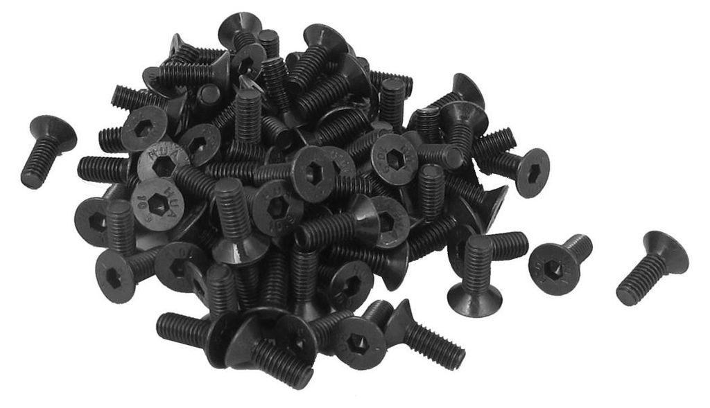 100 Stš¹ck M3 x 8mm Senkkopfschrauben Innensechskant Senkkopf Flachkopf Schrauben Senkschrauben Schwarz