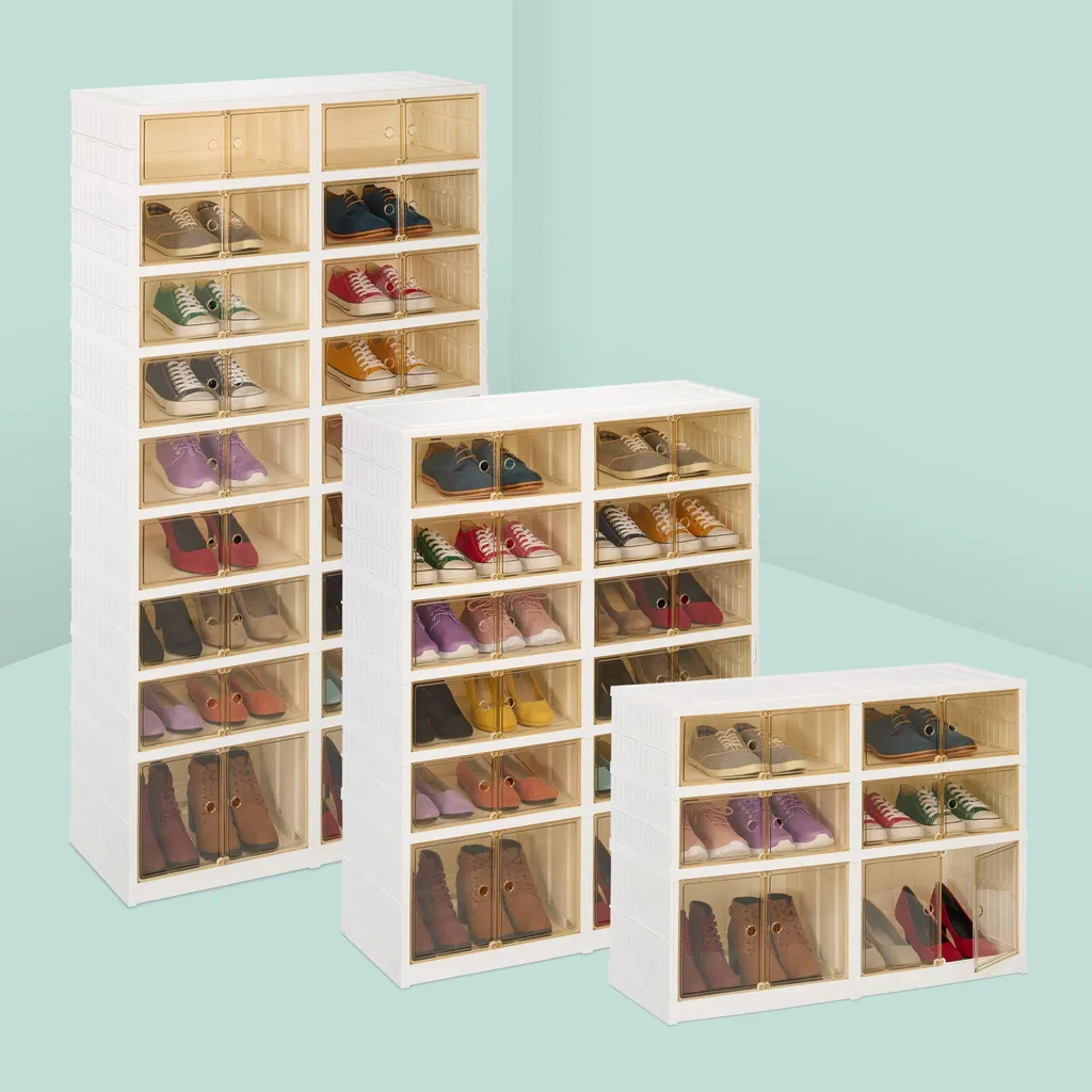 Meuble à chaussures pliable et modulable pour petit espace d'entrée