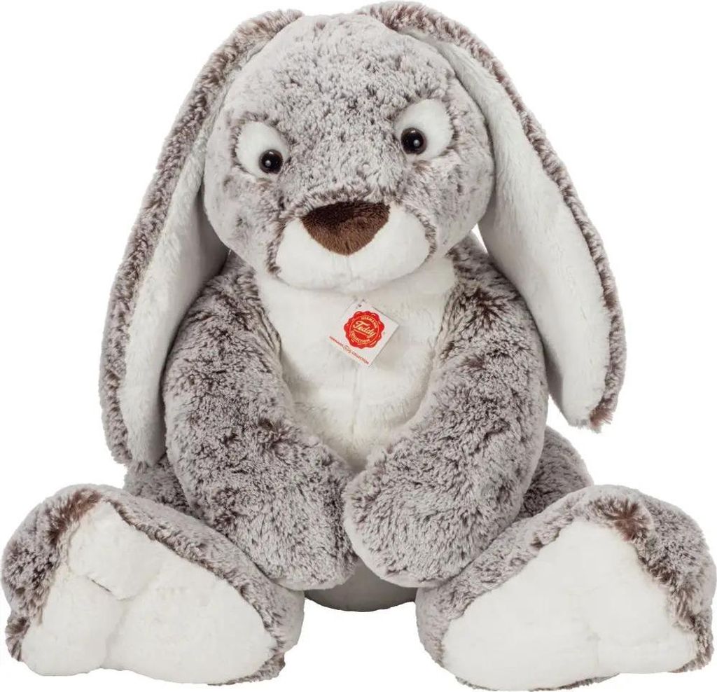 Hermann Teddy Kuscheltier Hase Plüsch 45 cm grau Spielzeug Produktbild 
