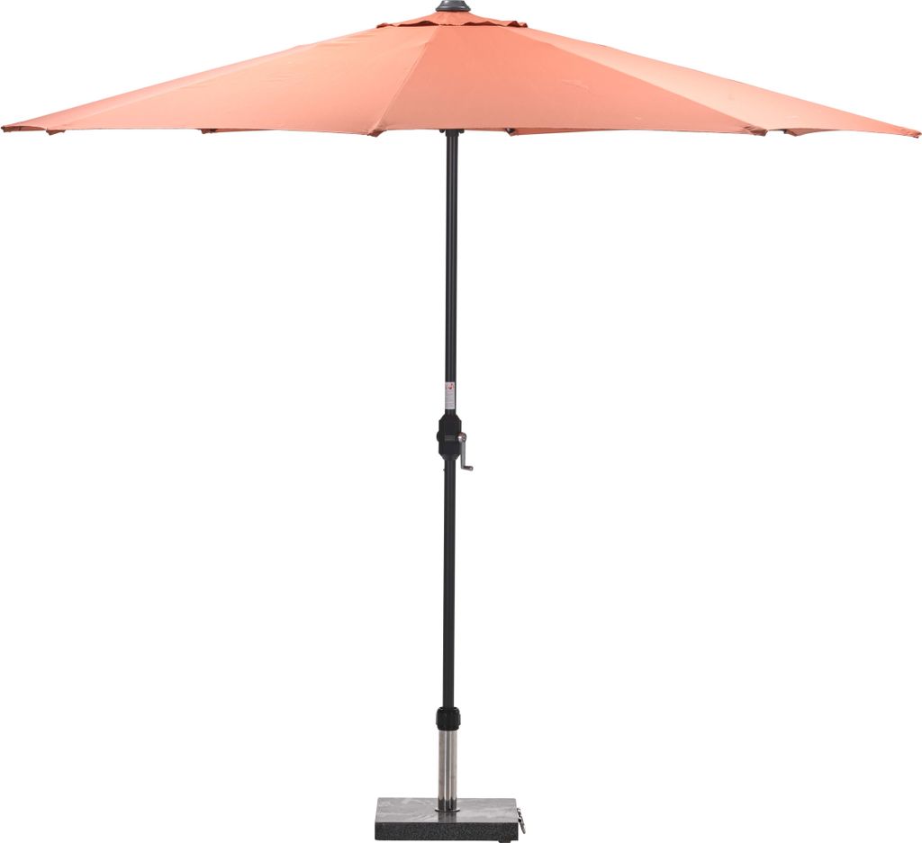 Lotus Sonnenschirm - Ø300 cm - carbonschwarz - kupfer