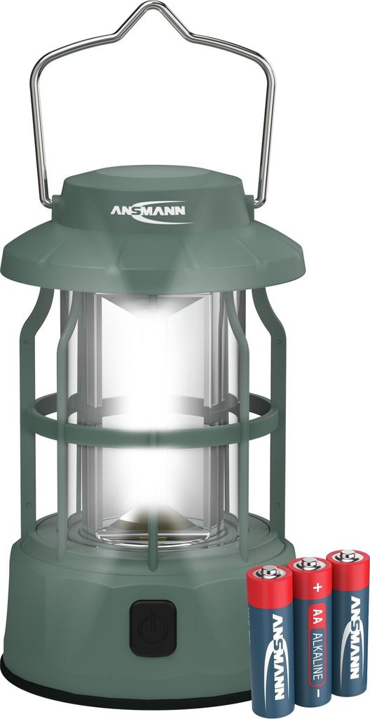 ANSMANN LED Campinglampe, wiederaufladbare USB C Outdoor Laterne, 3 Leuchtmodi