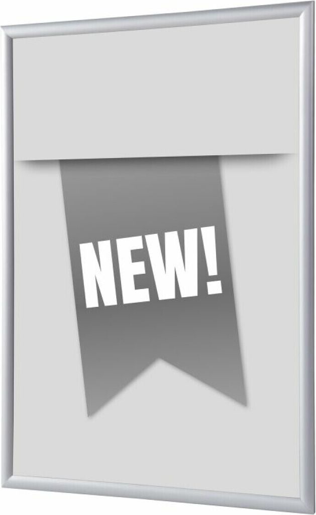 Showdown Klapprahmen - DIN A1 - Komplett-Set - New Englisch - Grau/Silber