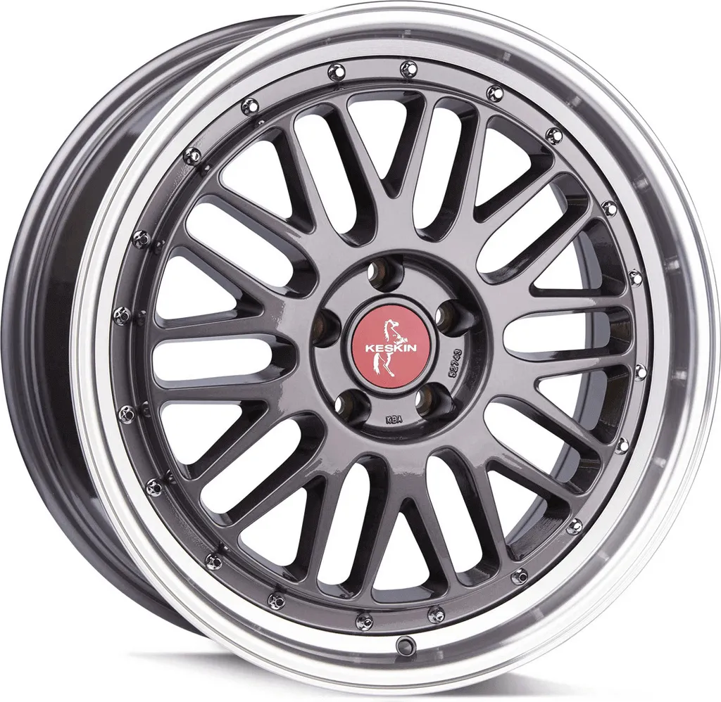 Jantes en aluminium 19" KESKIN KT22 pour entraxe 5x108 Gris Titane
