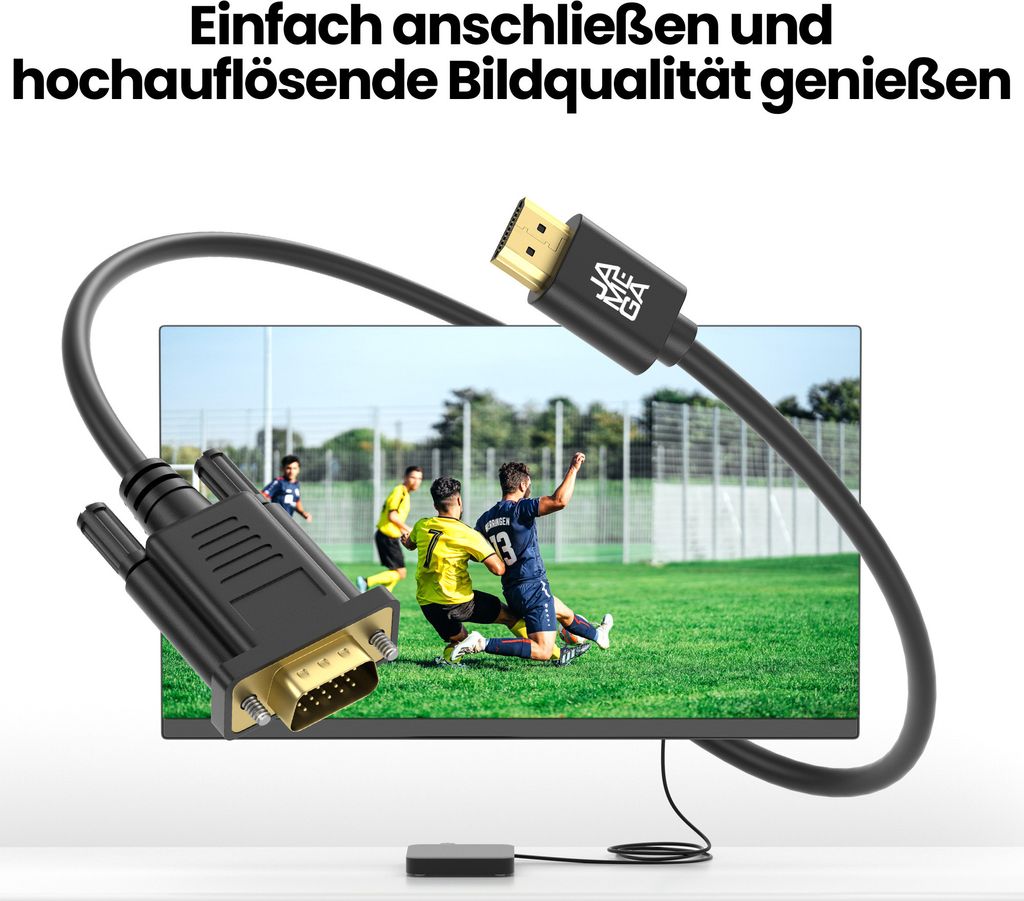1,5m HDMI zu VGA Adapter-Kabel D-Sub 15 Pin 1080P Beamer Produktbild 5
