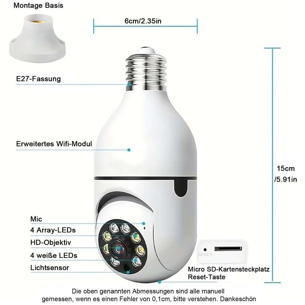 BOYKEEP Überwachungskamera Sicherheitskamera 1080P 5 GHz Produktbild 2