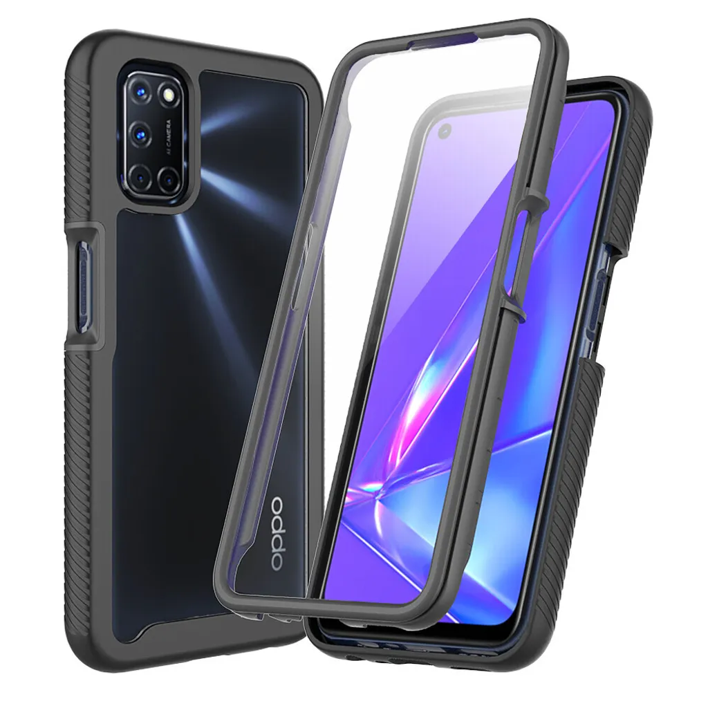 Migliore Custodia OPPO A52/A72/A92 4G - Full Body 360° Nero Opaco