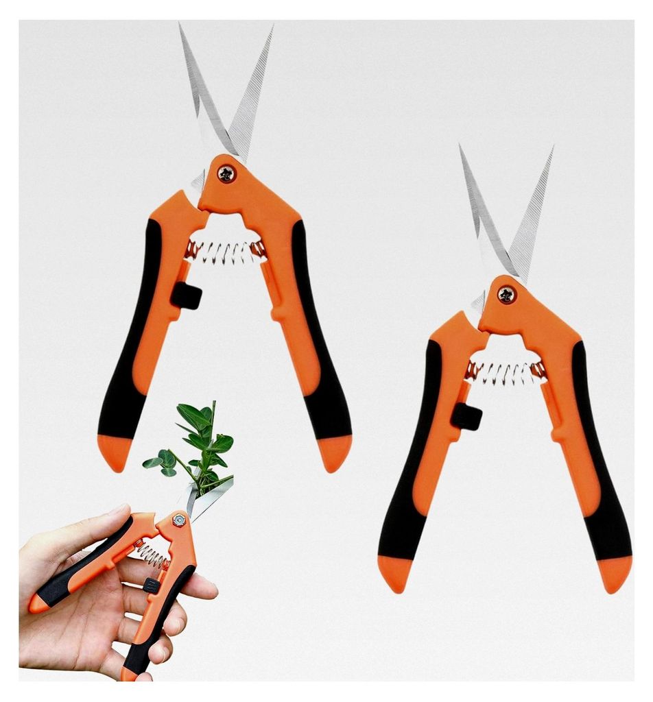 2 Stück gebogene Trimmschere für Gartenarbeiten