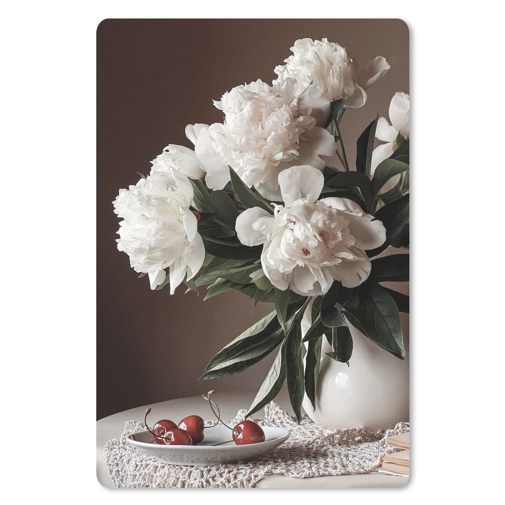 MuchoWow Mauspad Mousepad Kirschen - Stilleben - Blumen 40x60 cm - Mousepads - Maus Mat - Pad - Mausunterlage - Schreibtisch Accesoire