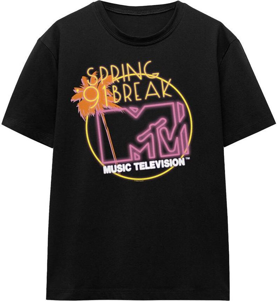 MTV - "Spring Break '91" T-Shirt für Herren/Damen Uni TV15825 (L) (Schwarz)