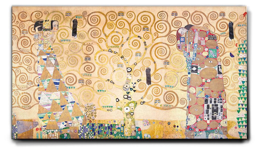Giallobus - Der Baum des Lebens - Gustav Klimt - 140L x 80B cm - Bild - Premium Loom Canvas mit hoher Dicke