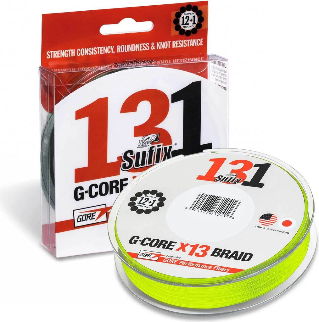 Sufix 131 Braid 150m Neon Chartreuse 0,104mm 5,4kg Geflochtene Angelschnur