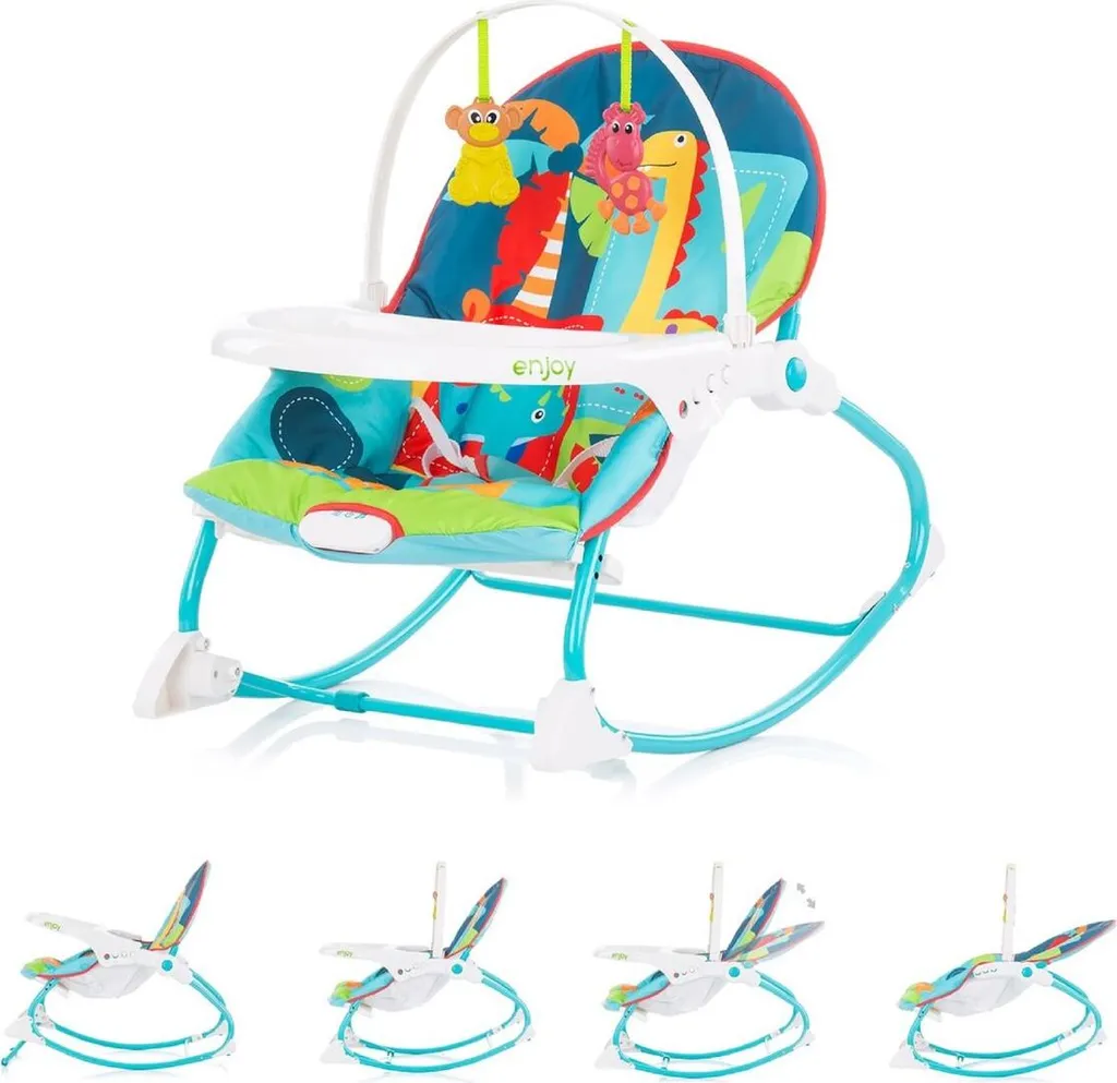 Chipolino Transat Enjoy Bleu avec Musique et Balancelle pour Bébé