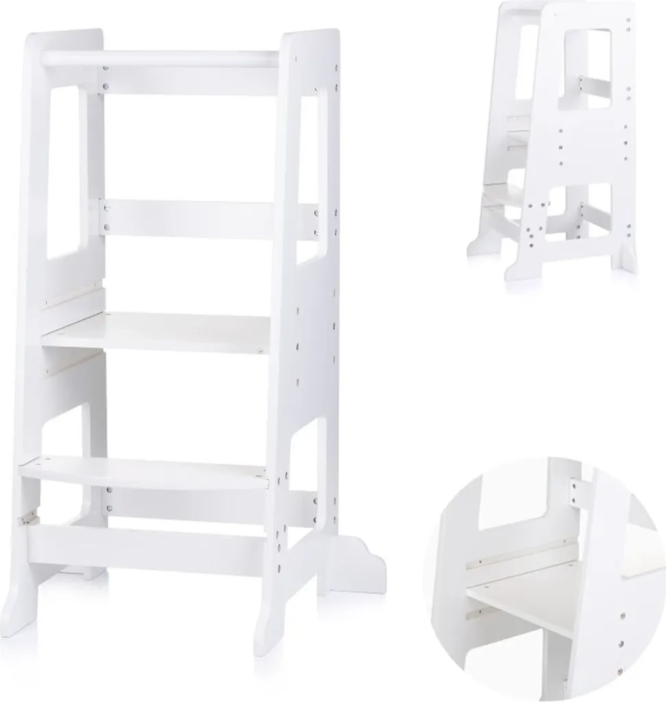 Tour d'Apprentissage Chipolino en Bois Blanc avec Marchepied Réglable