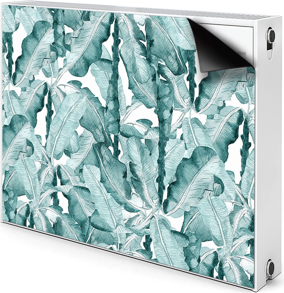 Magnet Heizung Verkleidung Abdeckung Heizung Heizkörperabdeckung 80x60 cm - Blätter, Banane