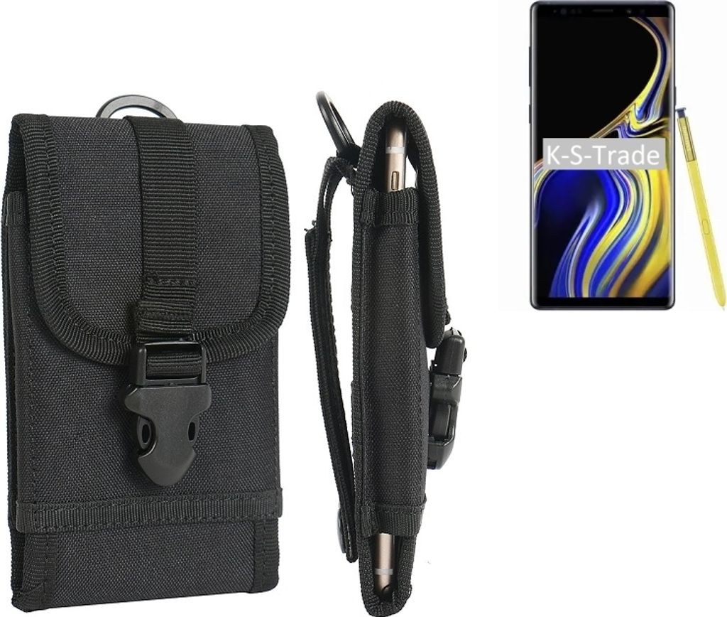 K-S-Trade Handyhülle kompatibel mit Samsung Galaxy Note 9 Gürteltasche Holster Handytasche Gürtel Tasche Schutzhülle Robuste Handy Schutz Hülle