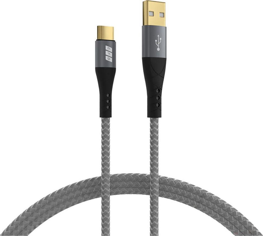 EFB USB-A auf USB-C Kabel 60W QC 3A 3m grau