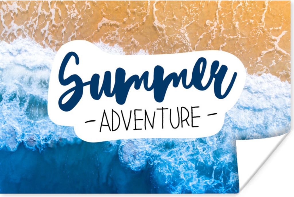 MuchoWow Poster Strand - Meer - Zitat - Sommer 90x60 cm - Schlafzimmer