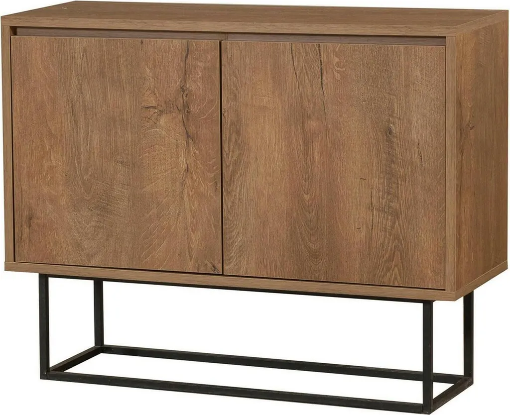 Console avec étagère Indien en noyer massif pour gain de place