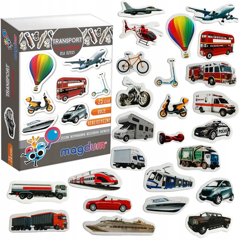 Set Magneti Veicoli MV 6032-17 | Calamite Educative Magdum per Bambini