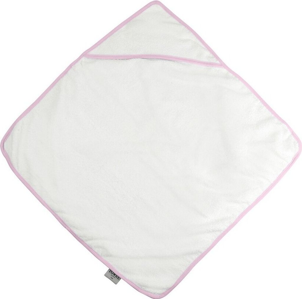 Towel City - Handtuch mit Kapuze für Baby PC7229 (Einheitsgröße) (Weiß/Pink)