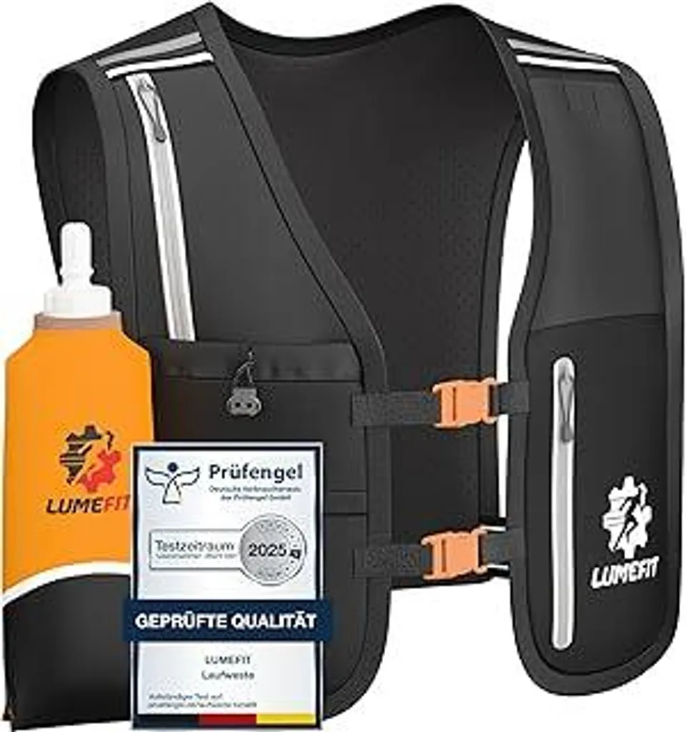 Running Vest LUMEFIT 500ml | Zaino Gilet Idrico Traspirante Uomo Donna
