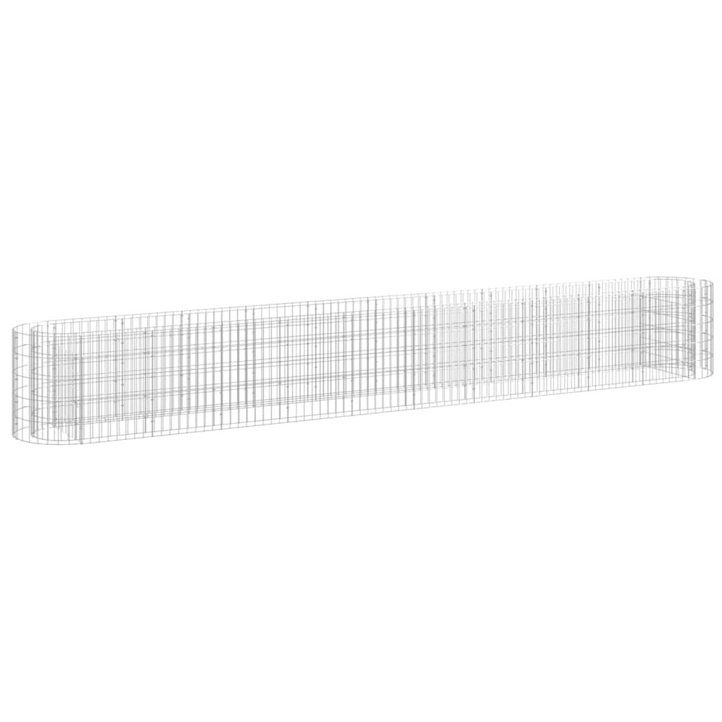 Lit surélevé en gabion Fer galvanisé 400x50x50 cm Image du produit 