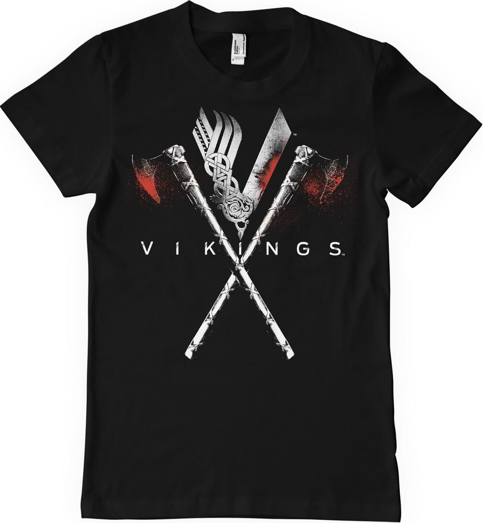 Vikings Axes T-Shirt - XX-Large - Black