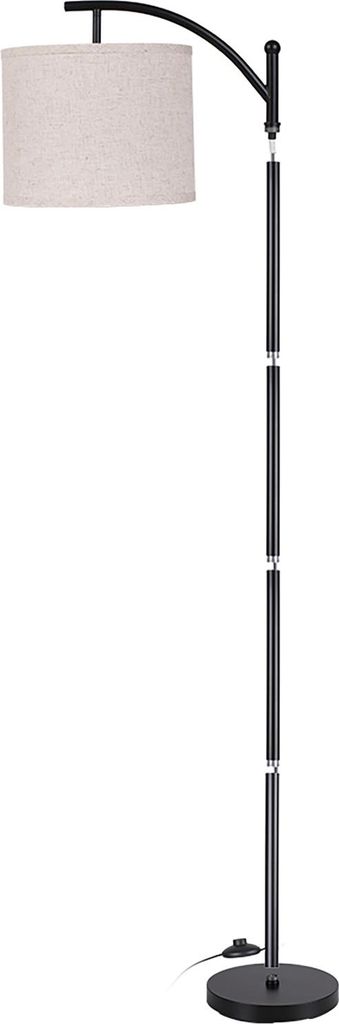Stehlampe mit 9W LED Glühbirne Hängelampenschirm Energiesparende Nachttisch Bogenlampe E26/E27 Sockel Abnehmbar Freistehend für Wohnzimmer Schla...
